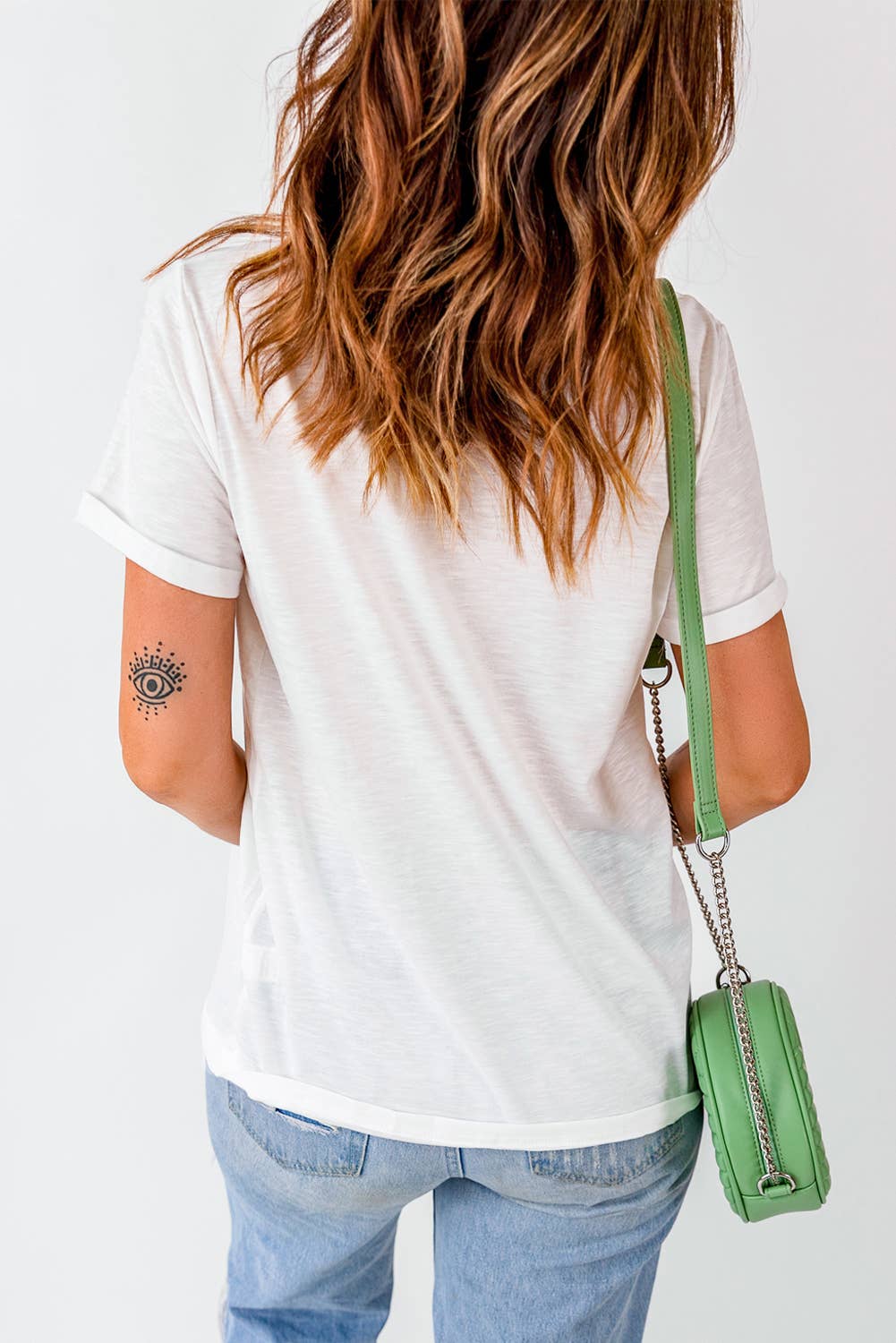 Sequin Clover Patch Graphic St Patrick Fashion Tee