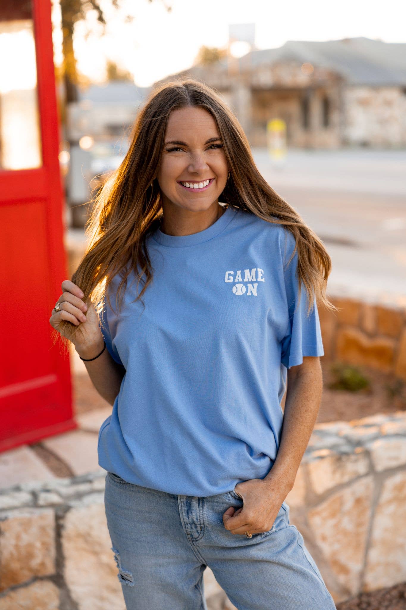 Hey Batter Batter - Short Sleeve (Sky Blue)