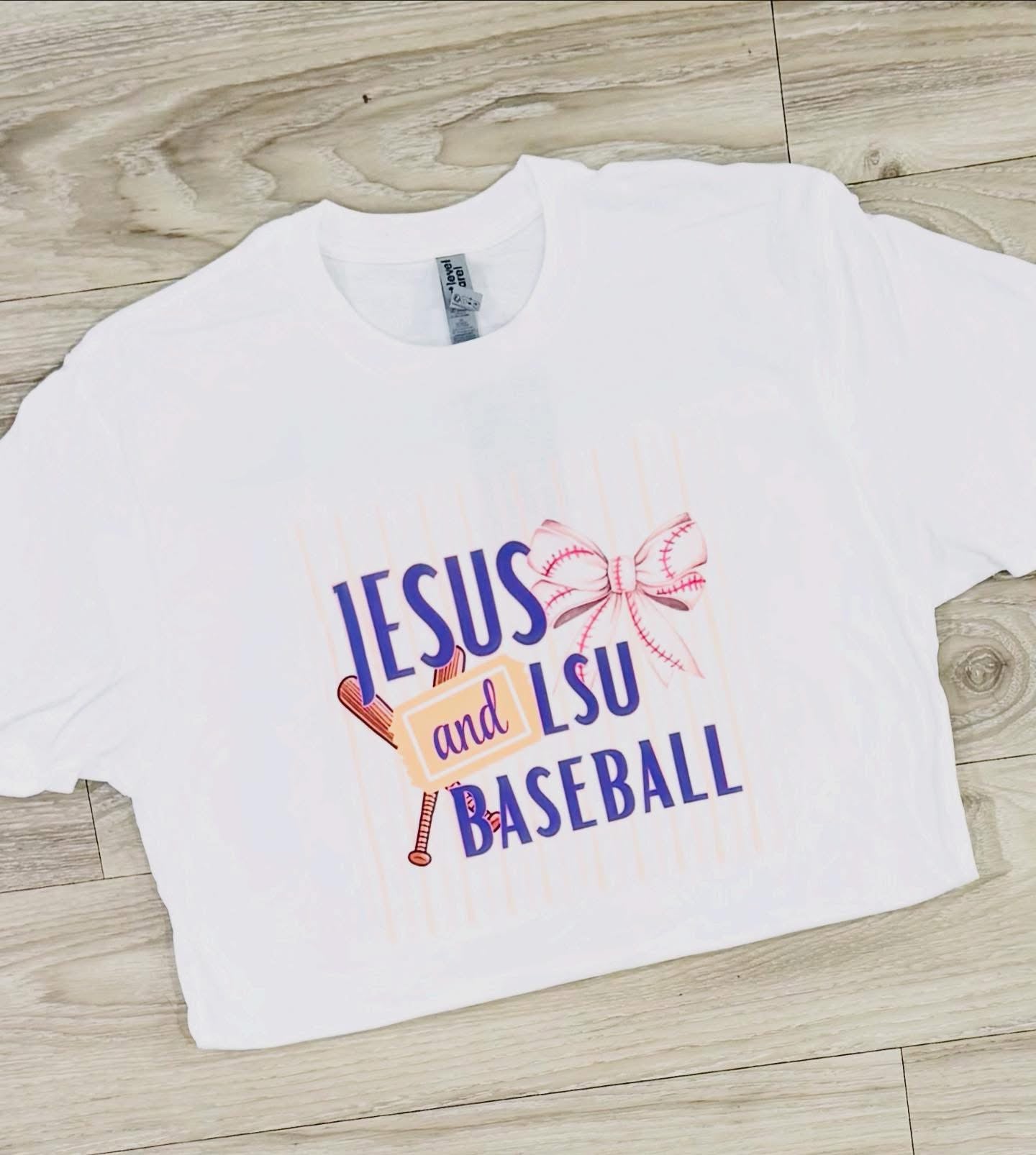 LSU Jesus and baeball t-shirt