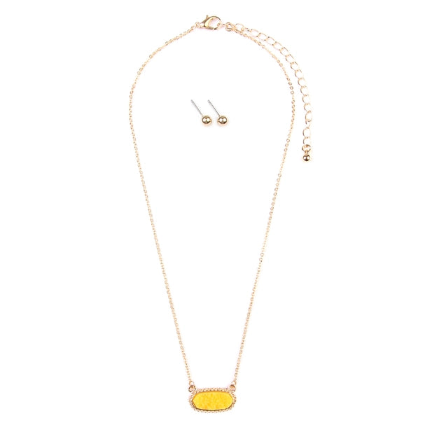 Druzy Necklace Set