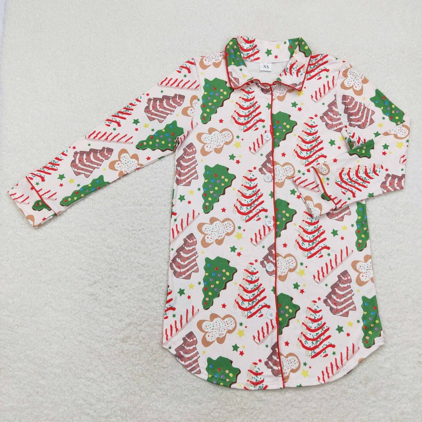 Family Christmas Tree Cake Shirt Pants Bamboo Rompers Pajamas Clothes