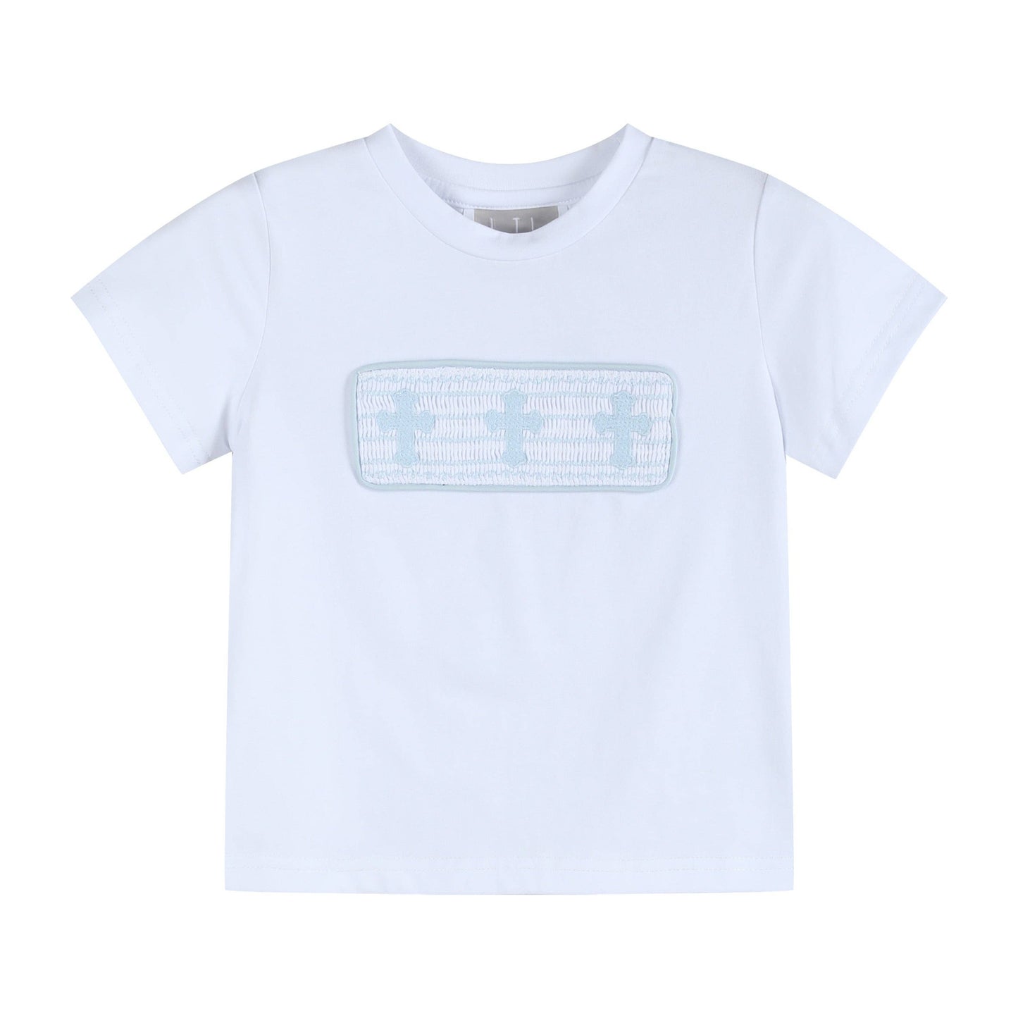 Light Blue Shorts and White Crosses Shirt Set