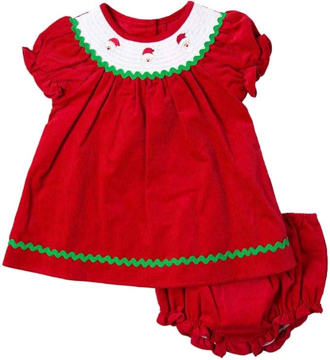 Good Lad Newborn/Infant Girls Smocked Christmas Dress