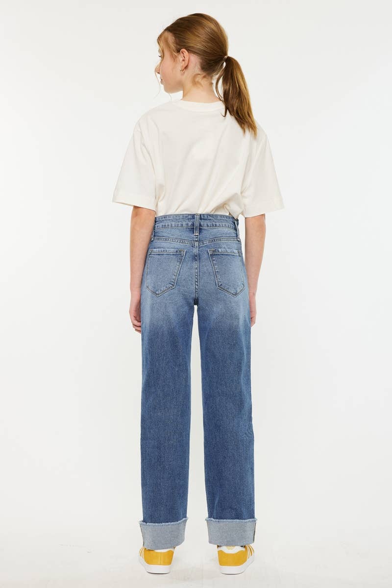 YOUTH OPEN PACK HIGH RISE STRAIGHT JEANS