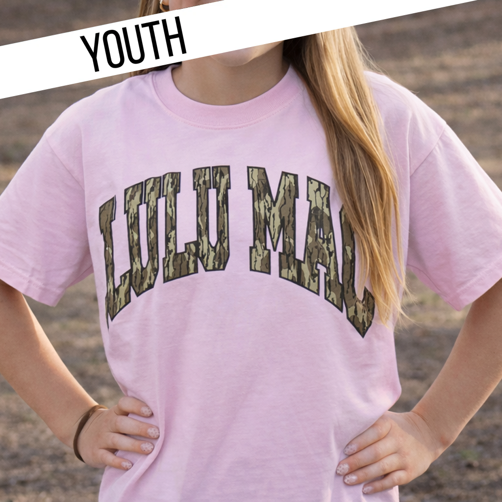 YOUTH Mossy Oak Bottomland Blossom Comfort Colors Tee