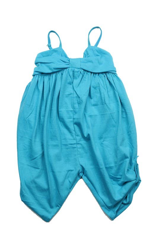 Button-Hem Ankle Jumper aqua
