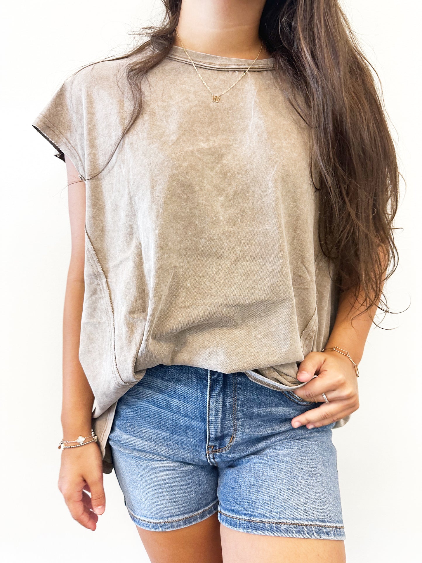 Oversized Brown Shirt