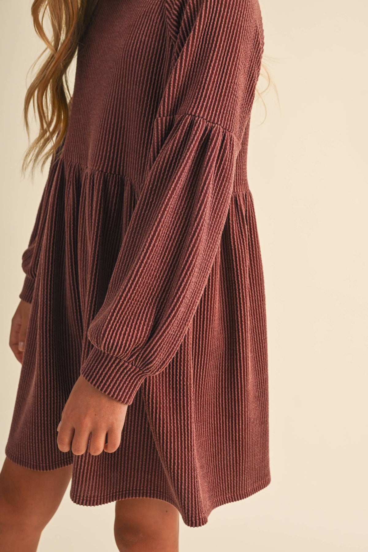 TWEEN KIDS GIRLS BABYDOLL KNIT DRESS (7-14)