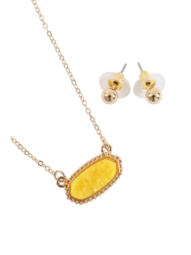 Druzy Necklace Set