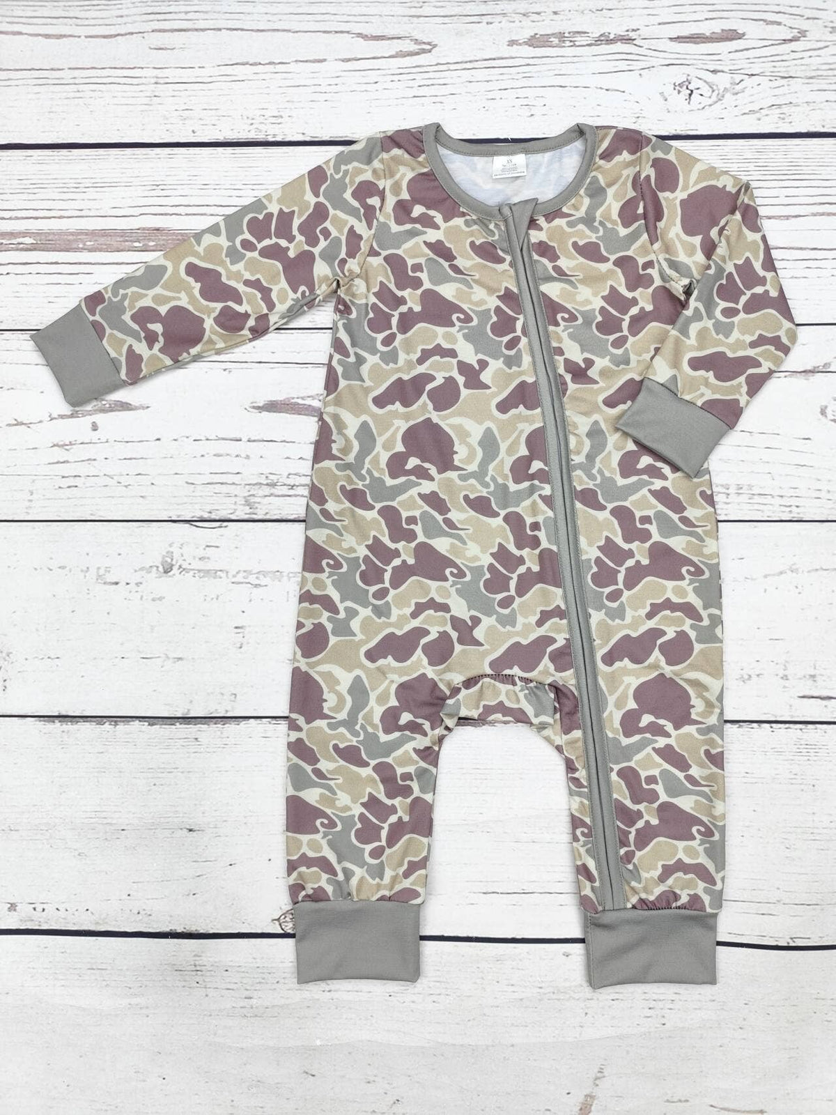 Baby Camouflage Print Zip Sleeper