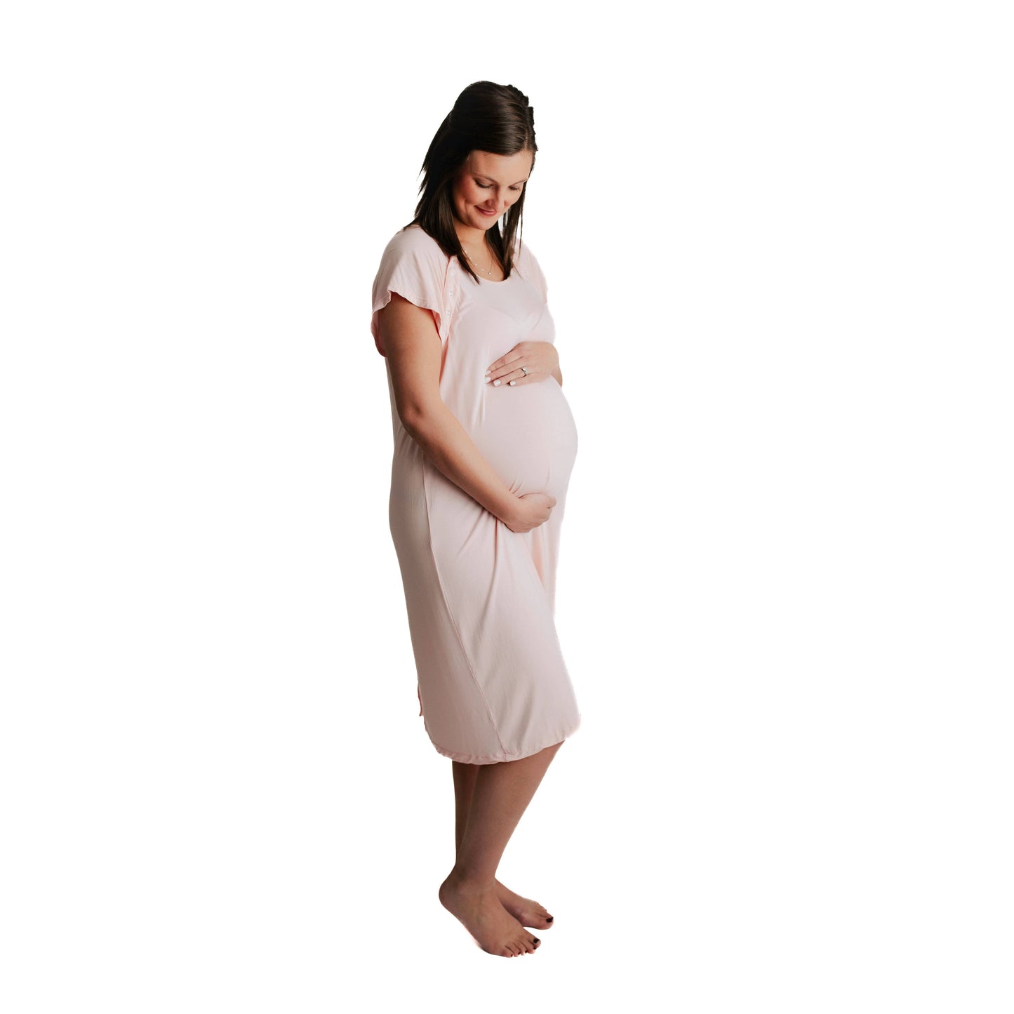 Heavenly Pink Mommy Labor and Delivery/ Nursing Gown