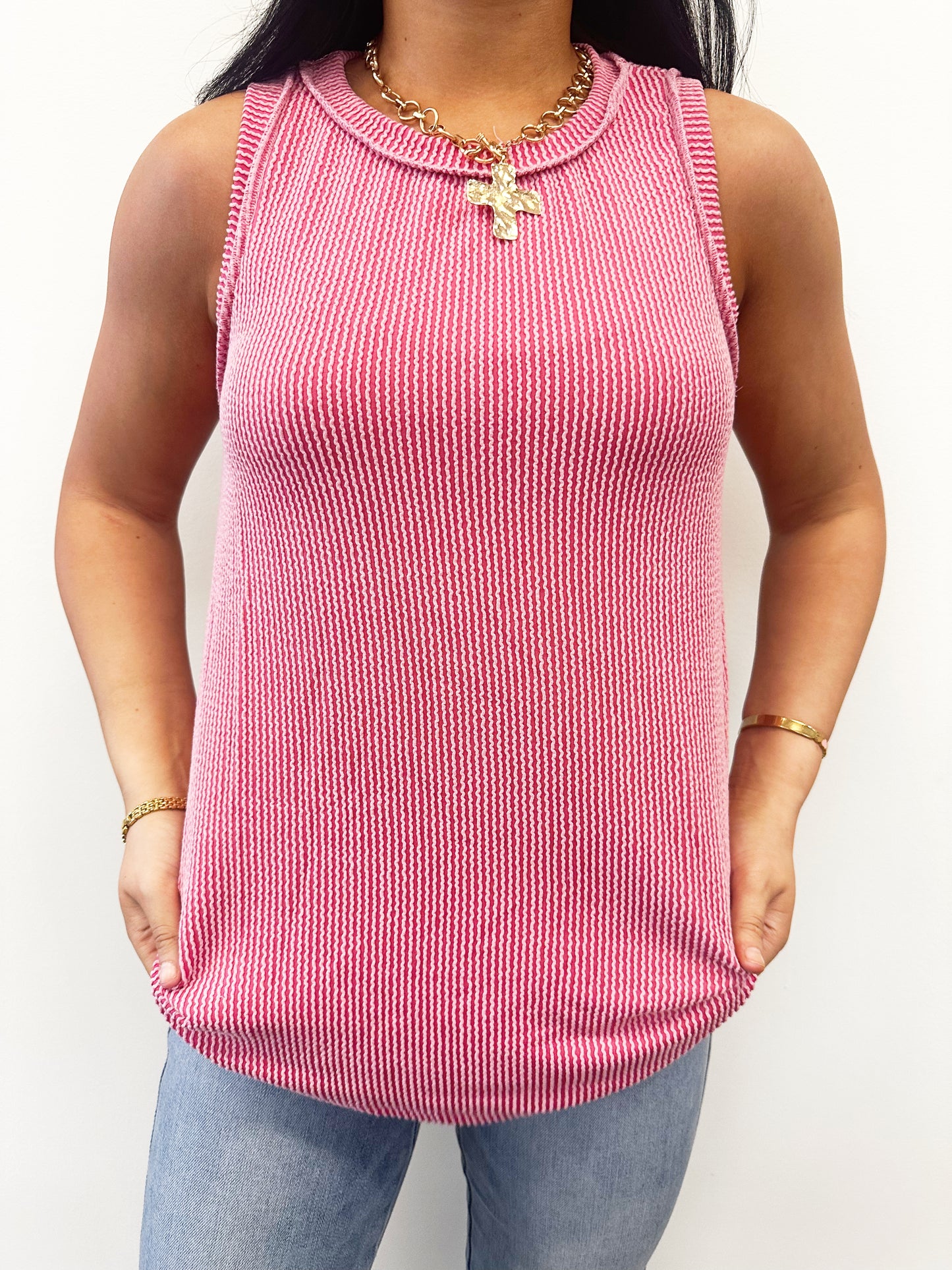 Ribbed Sleeveless Top