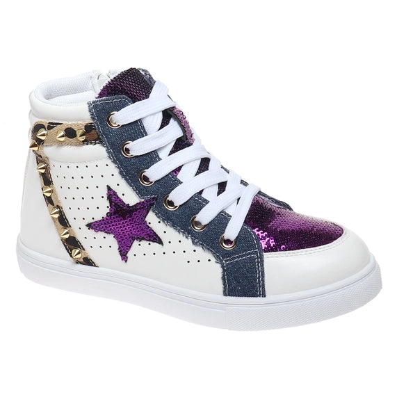 Purple Star Girls Hightop