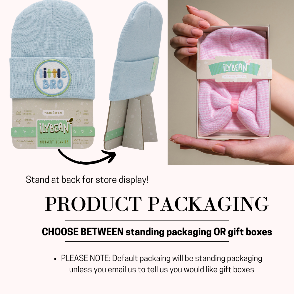 GOLDIE Bow Newborn Girl Hospital Hat