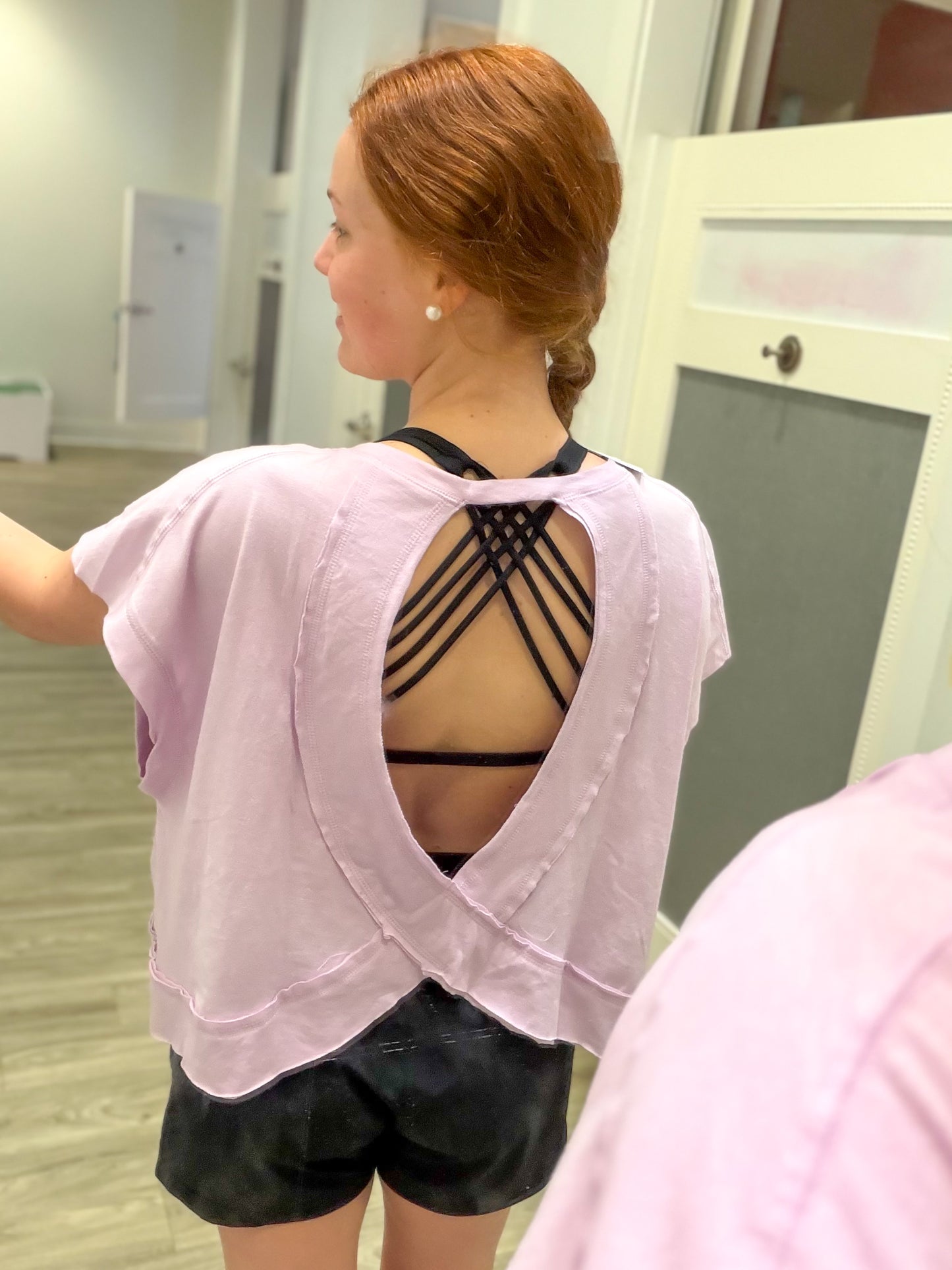 Open back top-black
