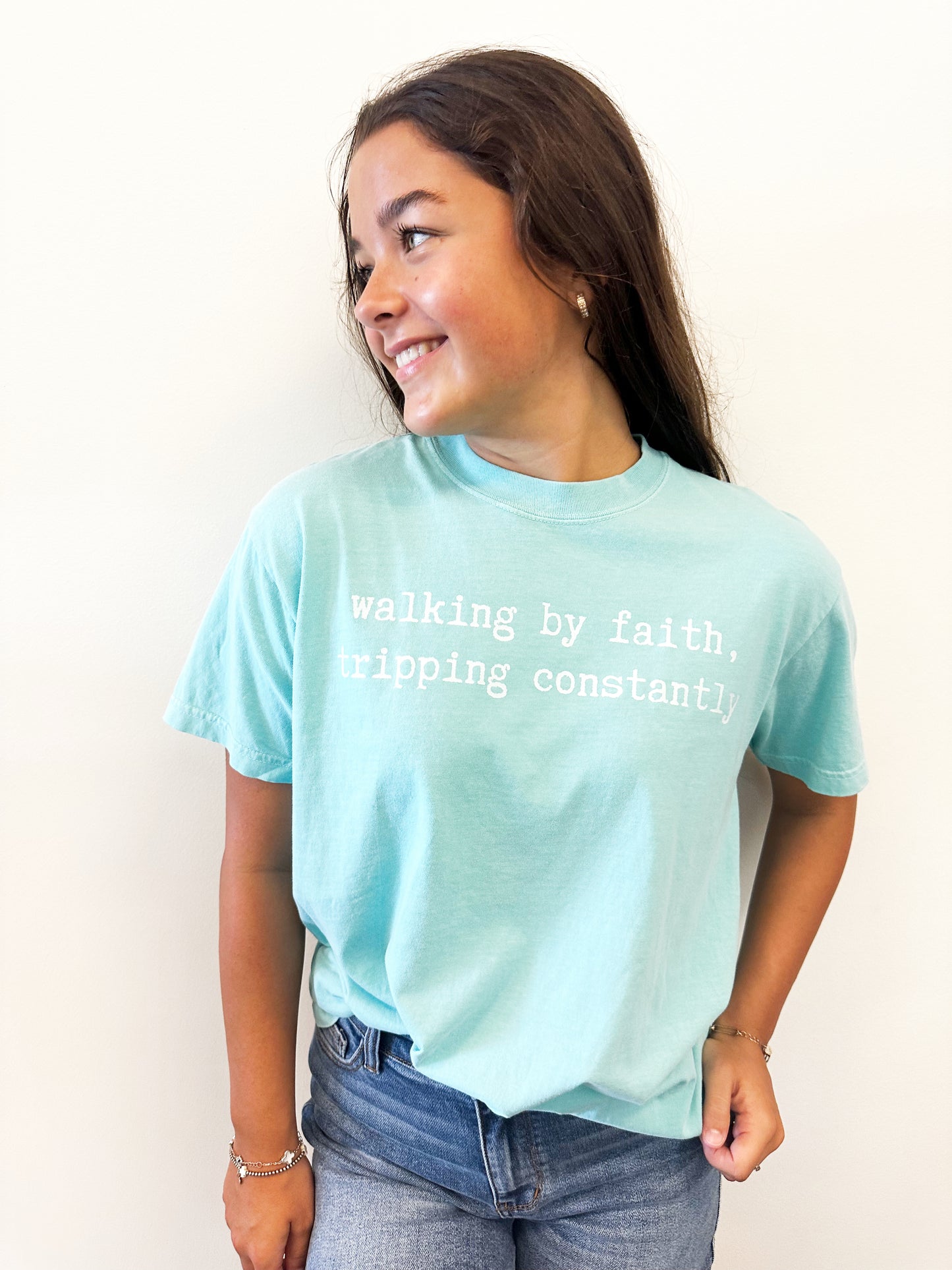 Walking By Faith Comfort Colors Tee