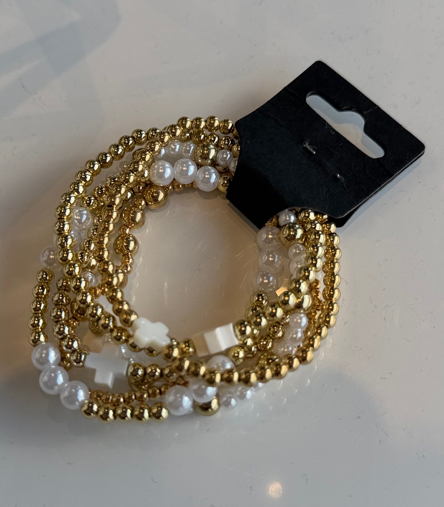 white cross stack