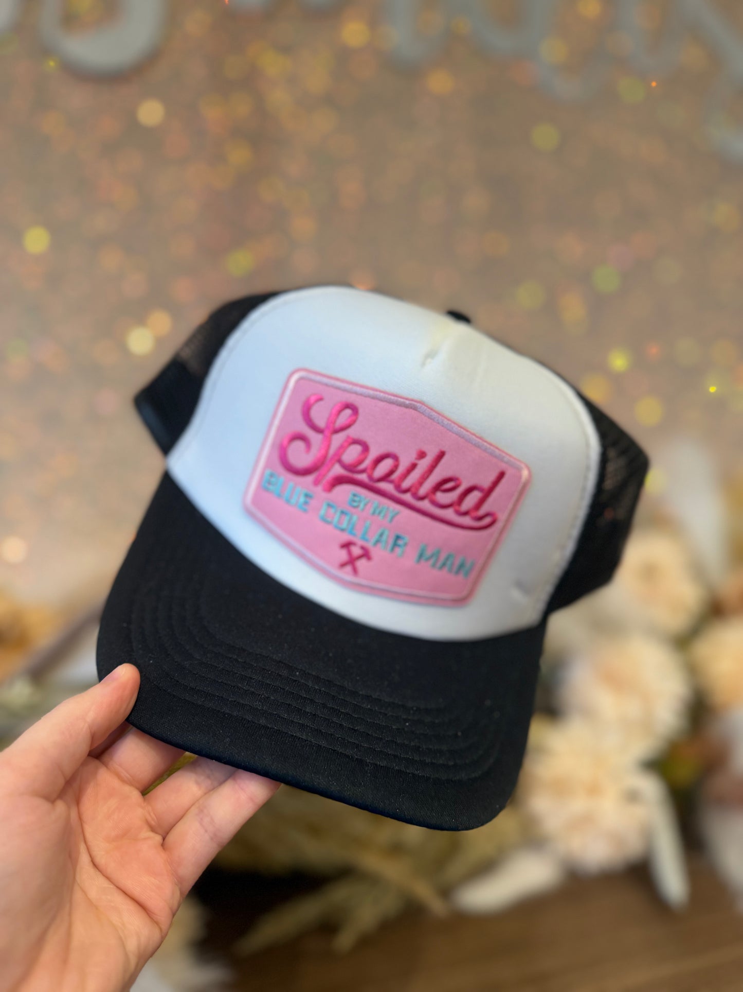 Spoiled blue collar hat