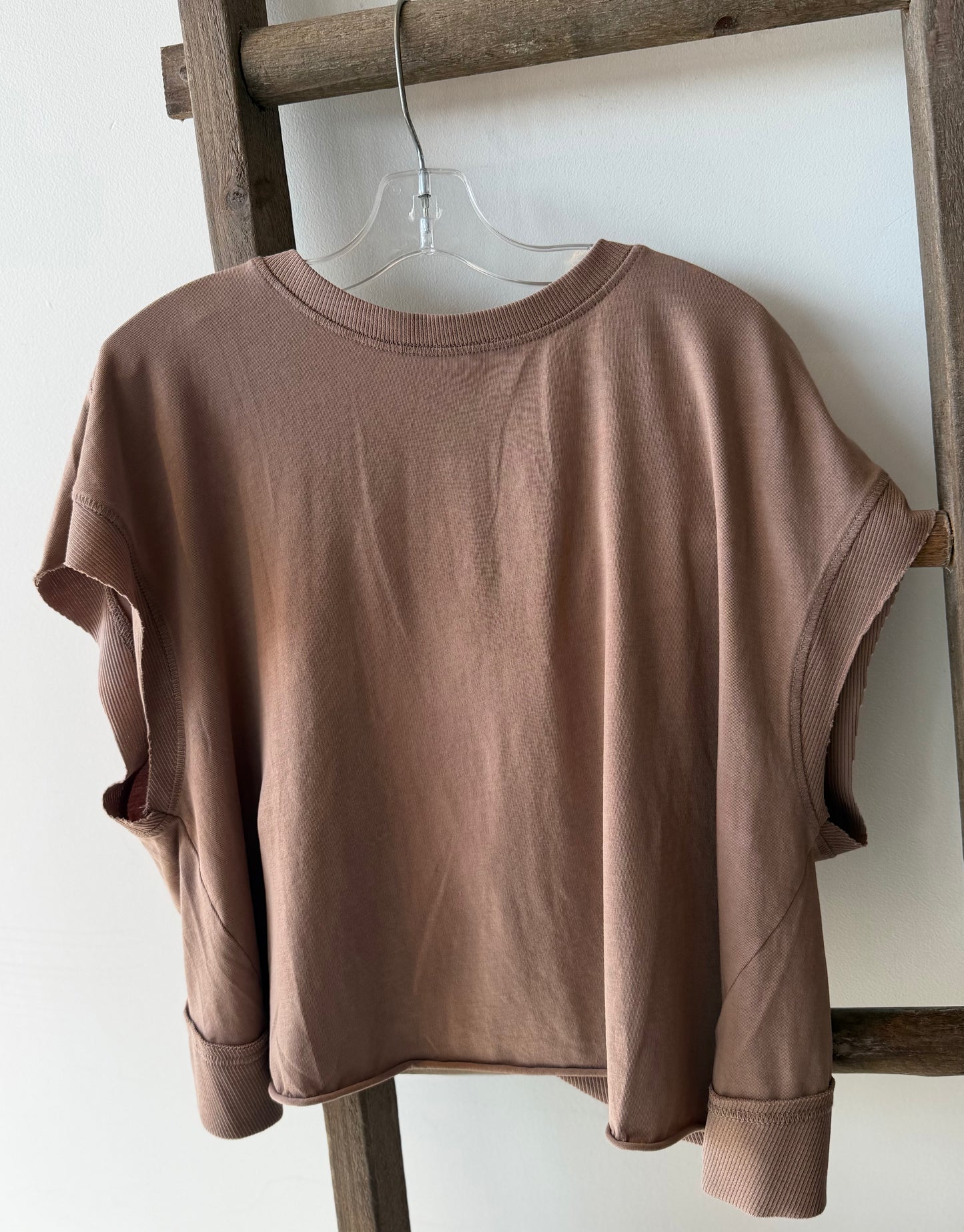 Flow Open Back Tee- Taupe