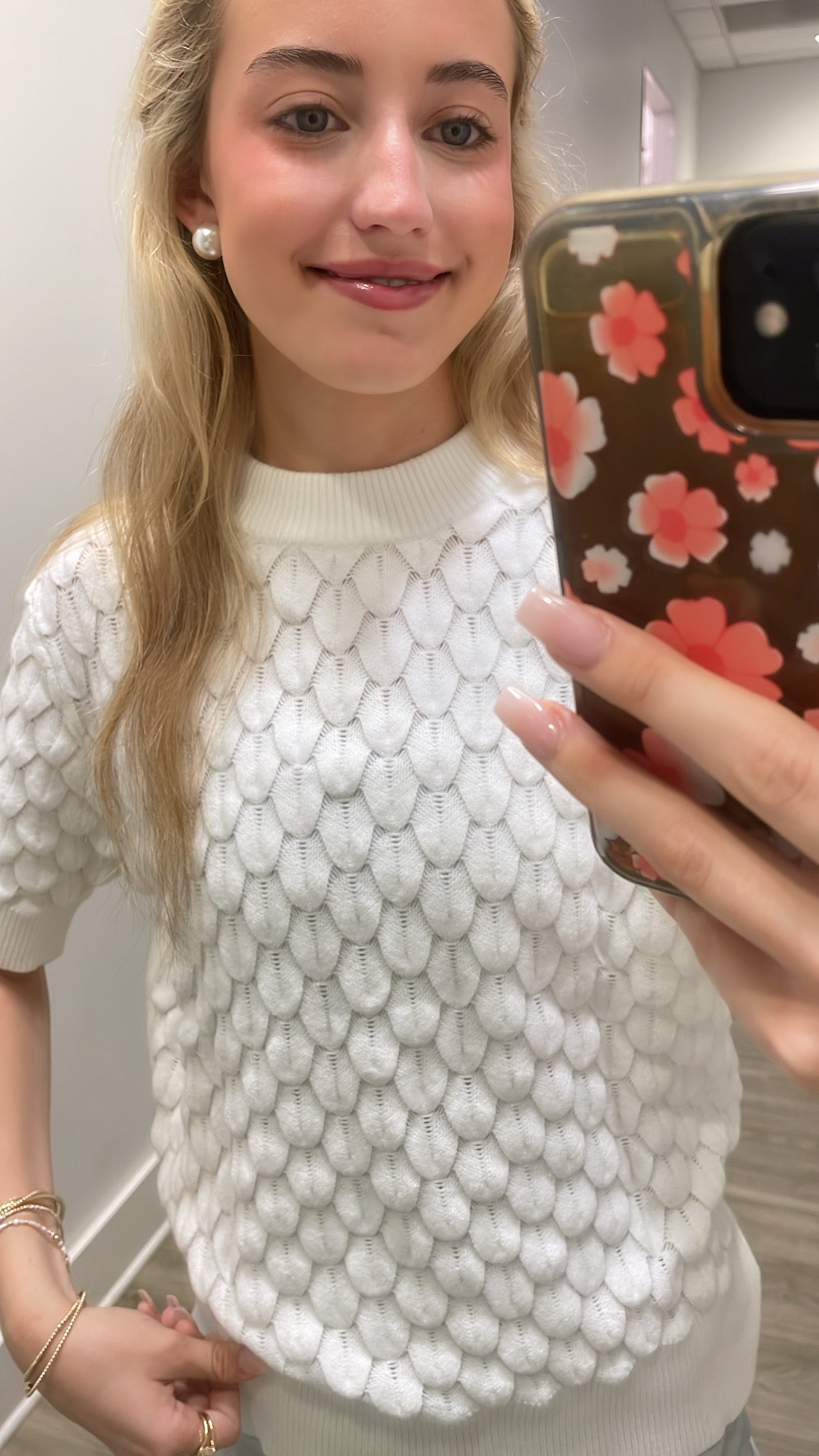 White Leaf Sweater