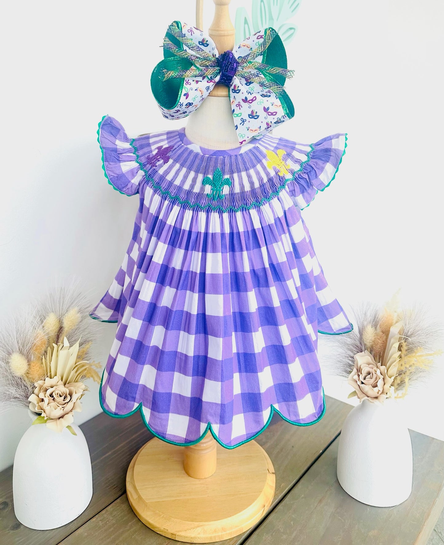 Girls Mardi Gras Diaper Set