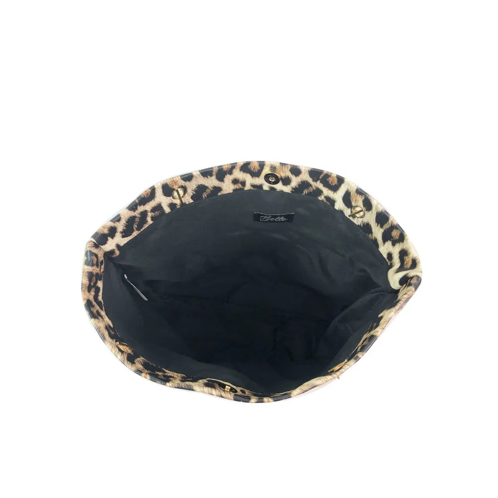 Gold Chain Leopard Print Purse