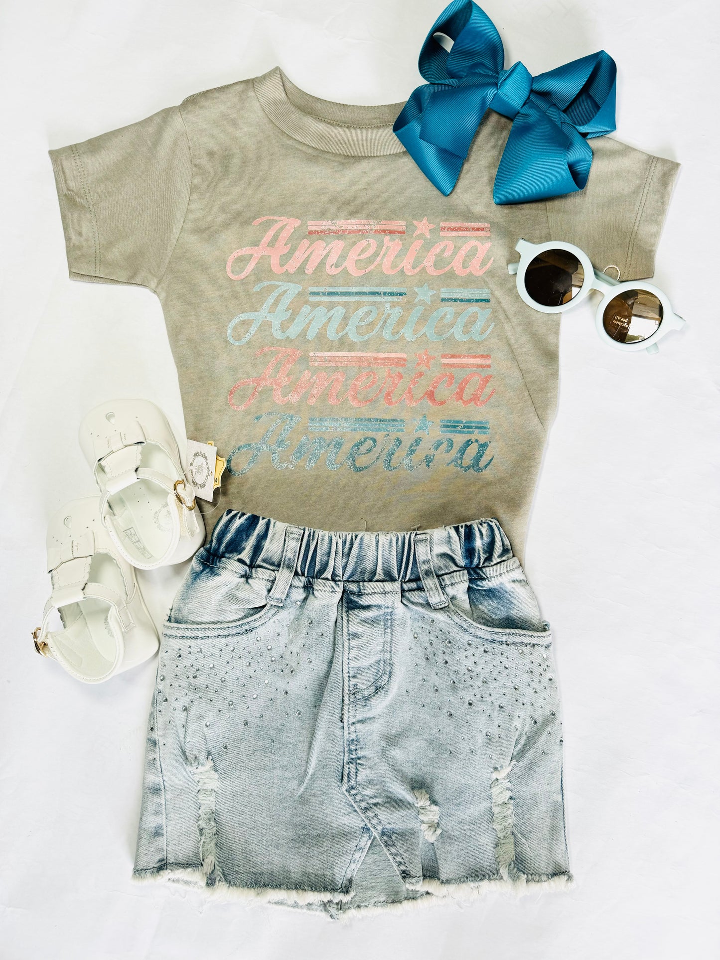 Tan "America" t-shirt