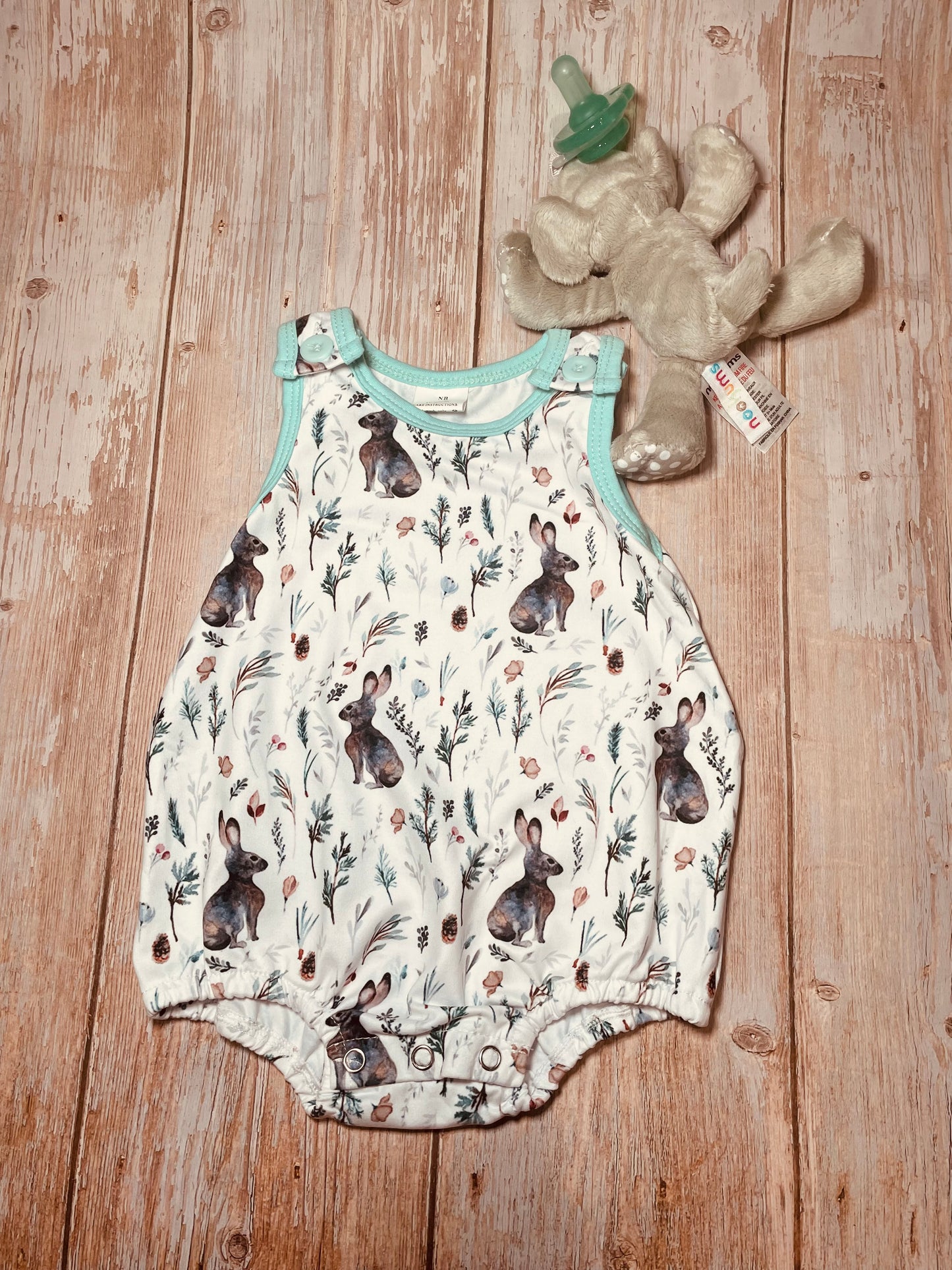 Boy Bunny Bubble Romper