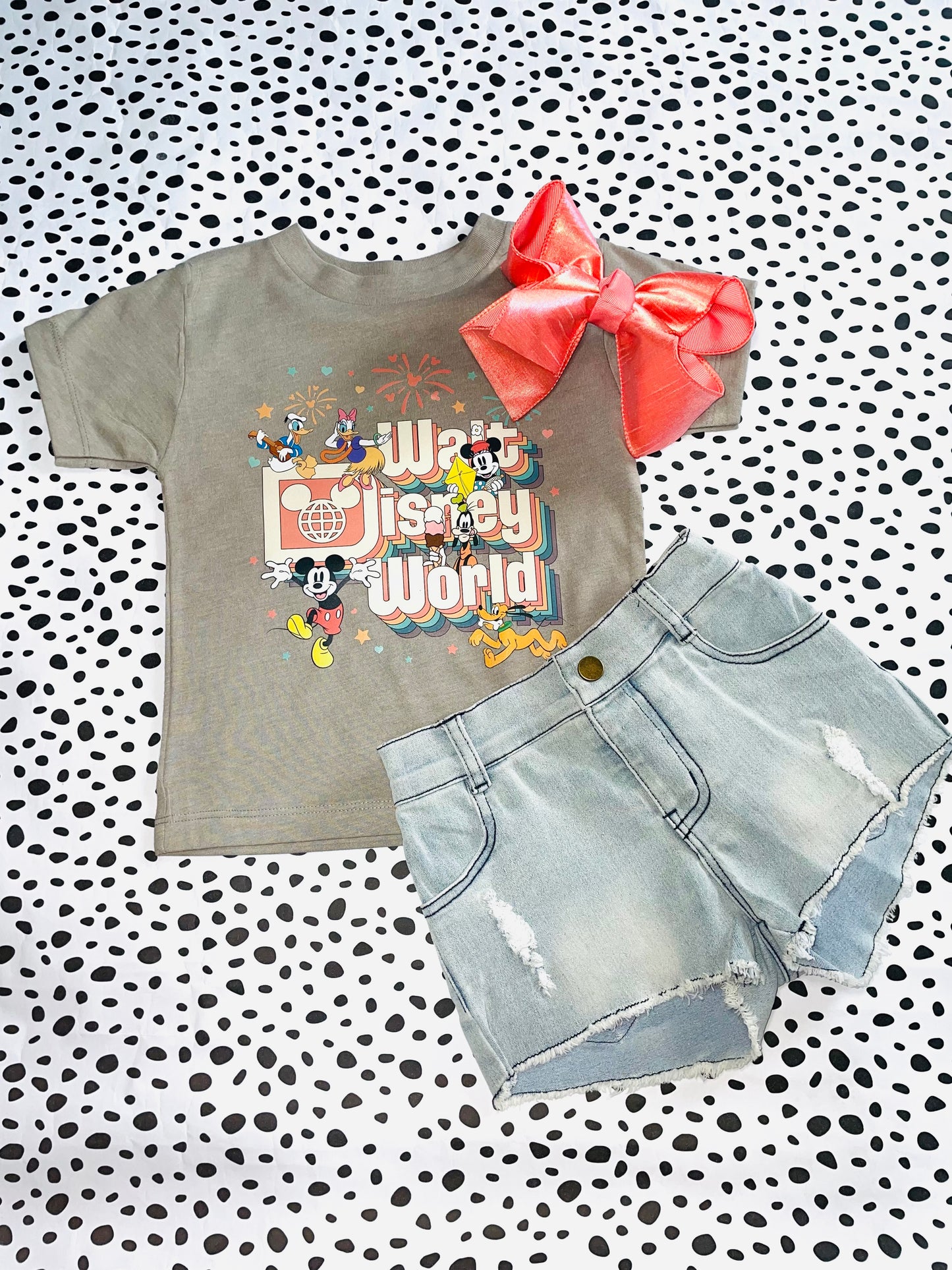 Tan "Walt Disney World" inspired t-shirt
