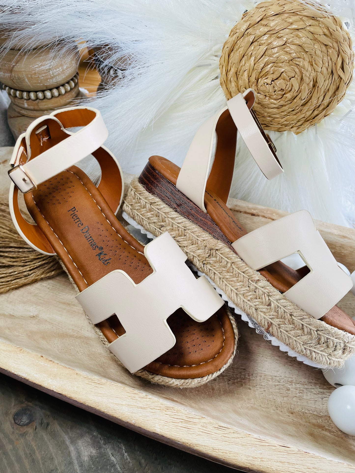 H- strap pierre duma kids wedges