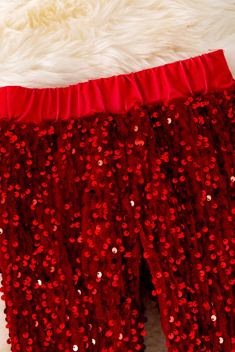 RED SEQUINS BELL BOTTOMS.