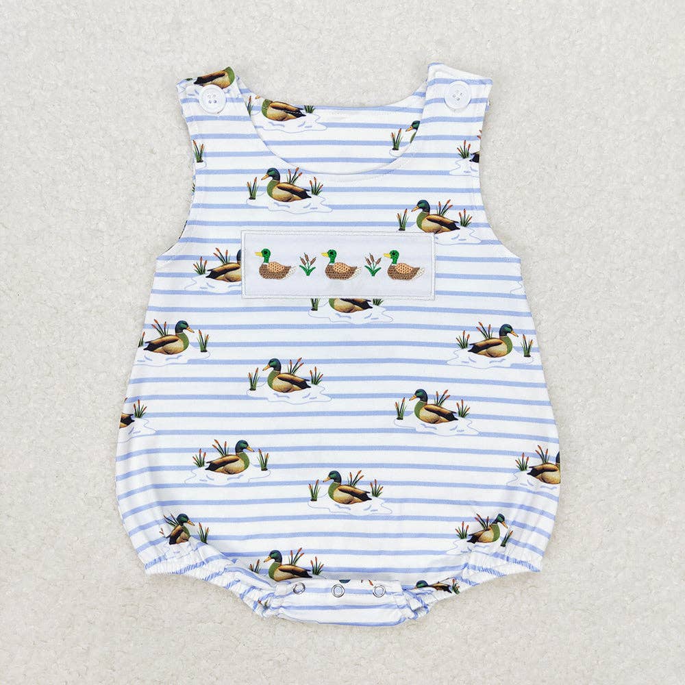 Baby Boys Summer Ducks Sleeveless Rompers