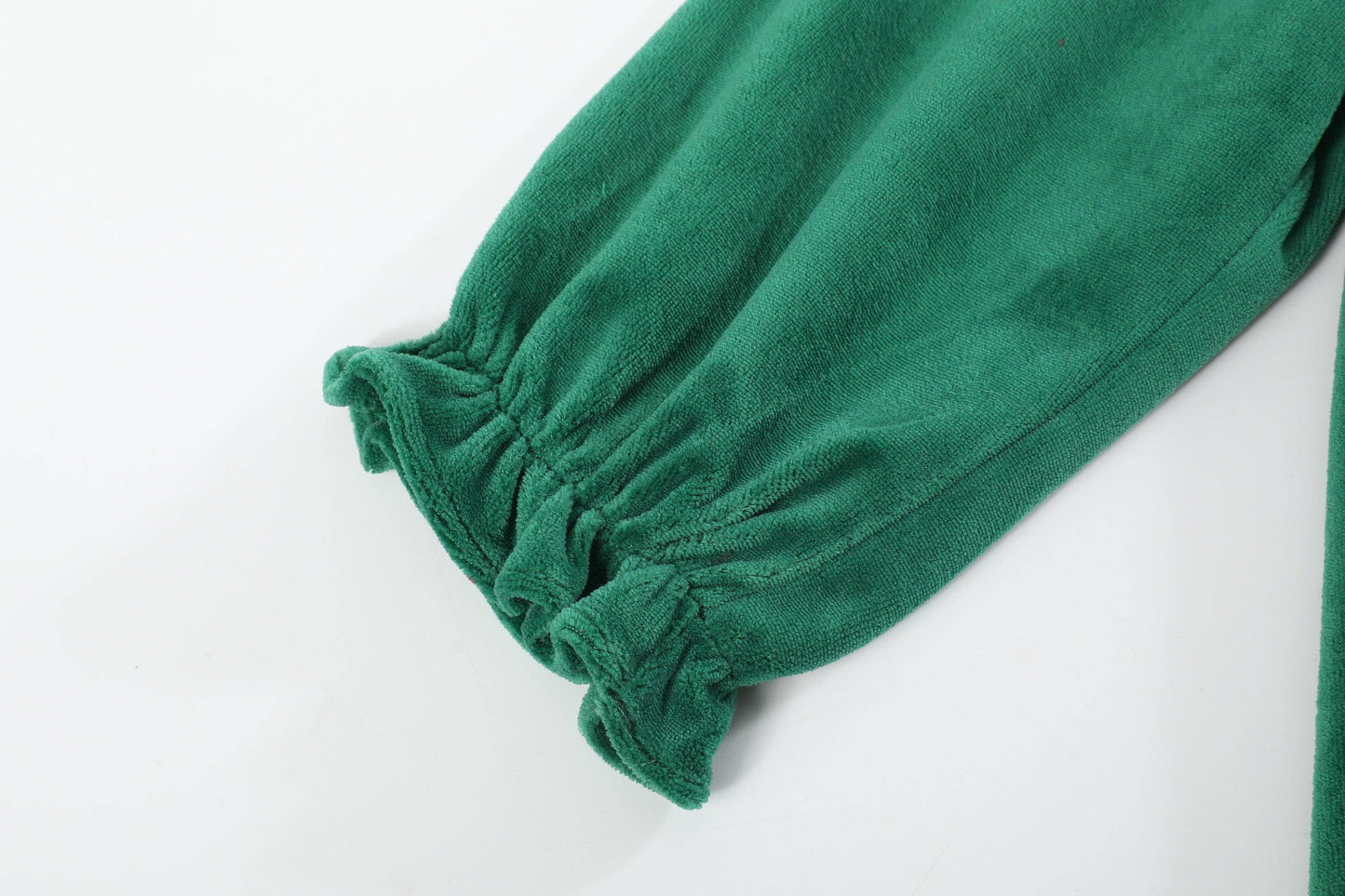 Green Velvet Nativity Smocked Dress