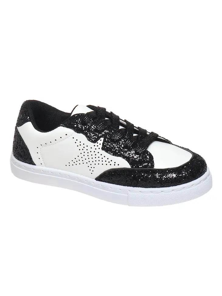 Black Sparkle Star Sneaker