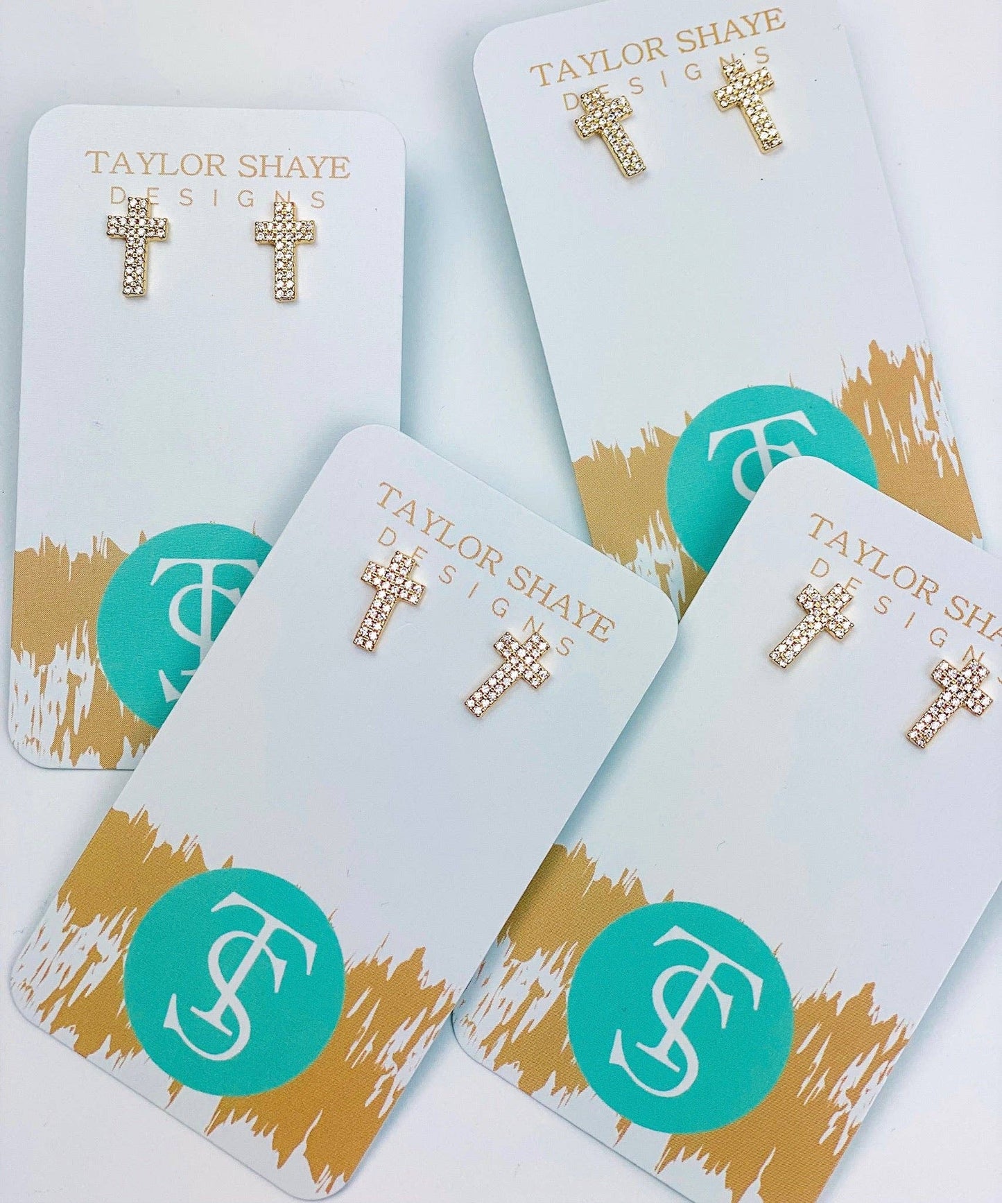 Taylor Shaye Ruth Cross Studs