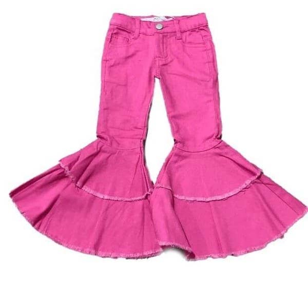 Hot Pink Denim Flares