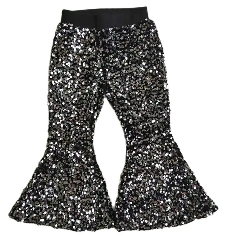 Black Sequin BellBottom