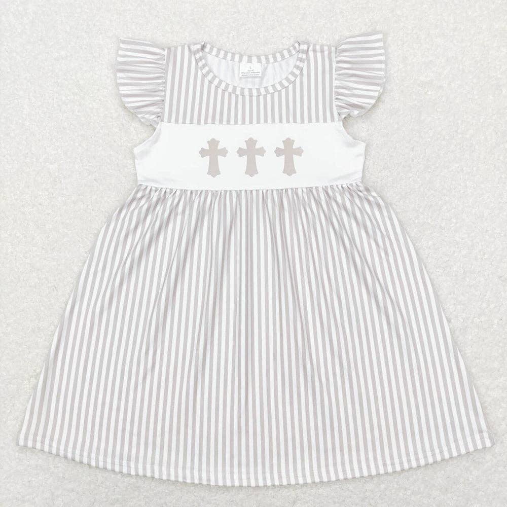 Cross Flutter Sleeve Dress
