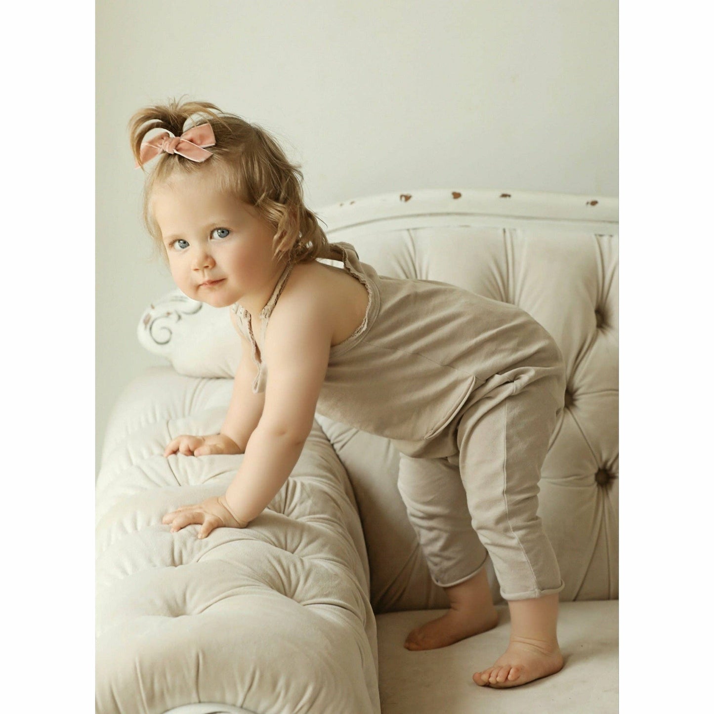 Baby Romper Tan