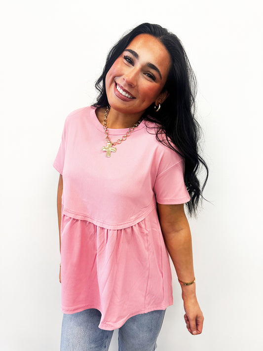 Pink Dolman Top