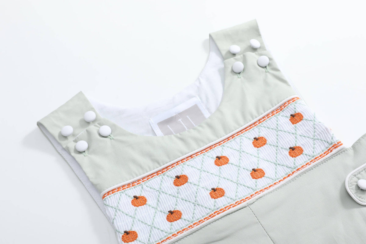 Sage Green Pumpkin Smocked Longalls