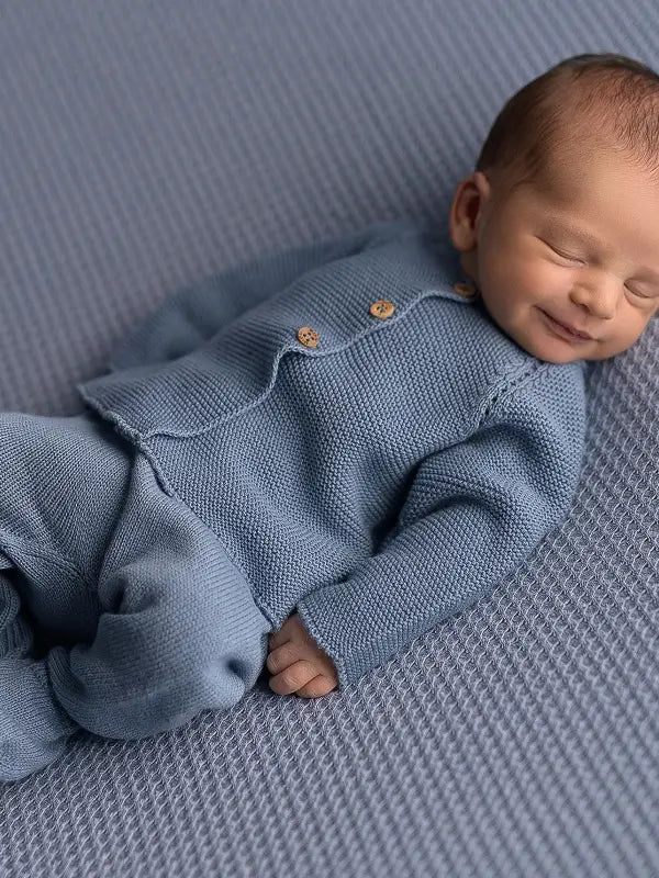 Knitted 2 Piece Set- Blue
