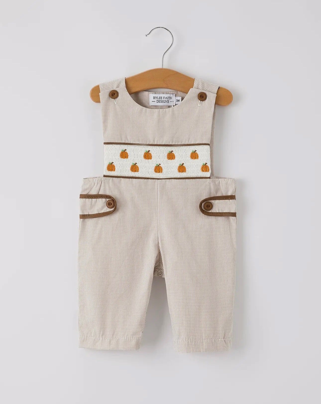 Halloween & Thanksgiving smock boys romper
