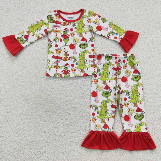 Baby Girls Christmas Frog Pants Clothing Sets