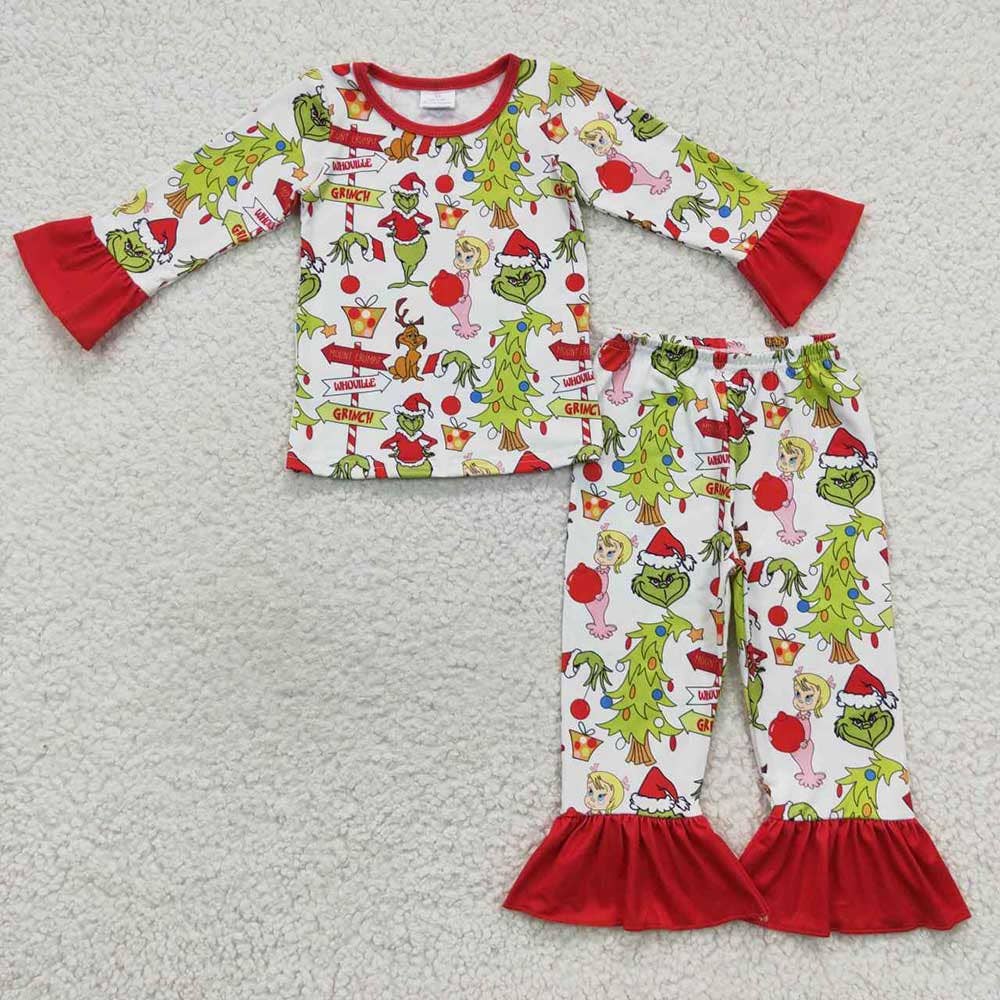 Baby Girls Christmas Frog Pants Clothing Sets