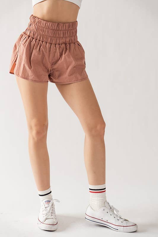 Elastic Quilted Waistband Active Short Pants