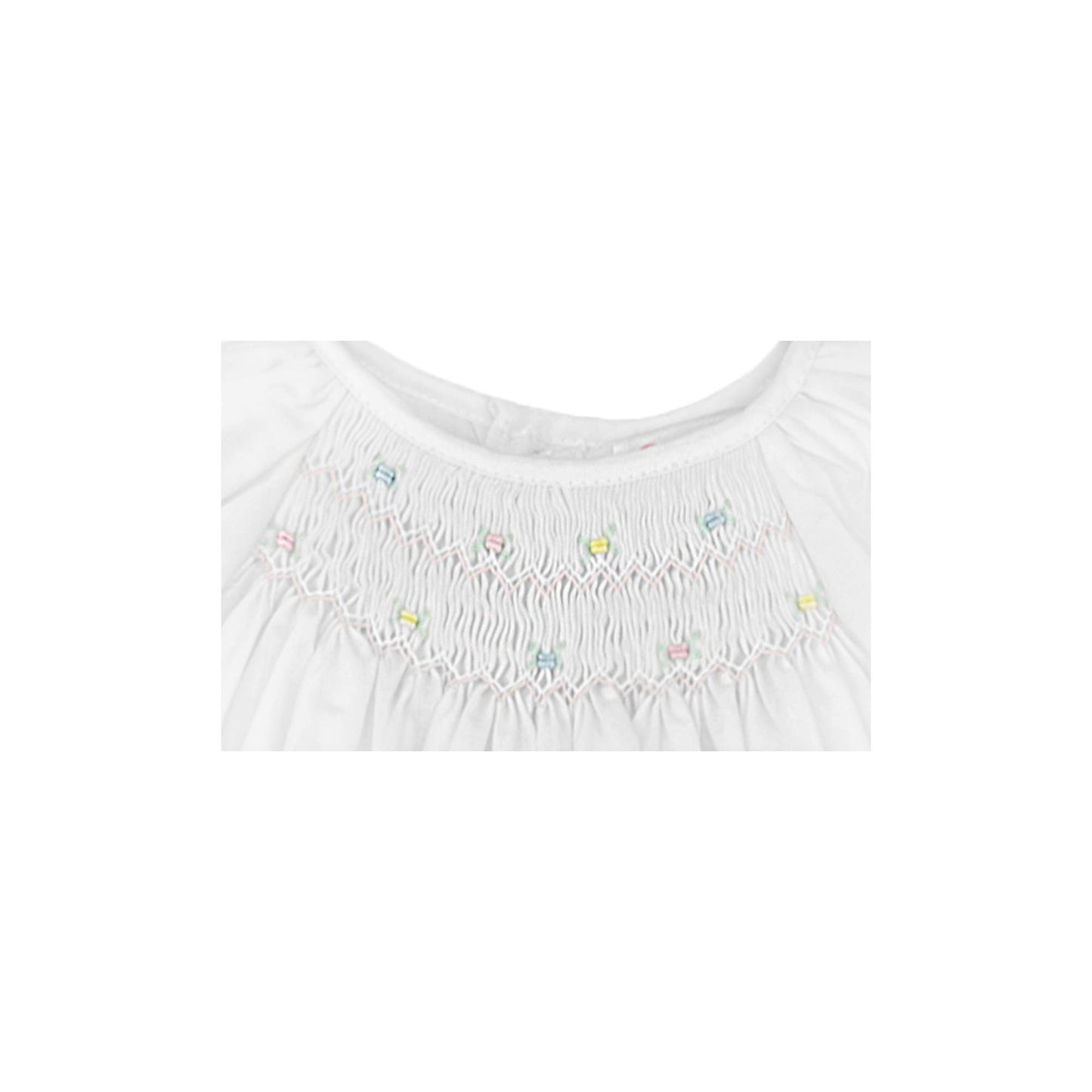 Daygown with Raglan Sleeves and Embroidered Hem: Lavender / Newborn