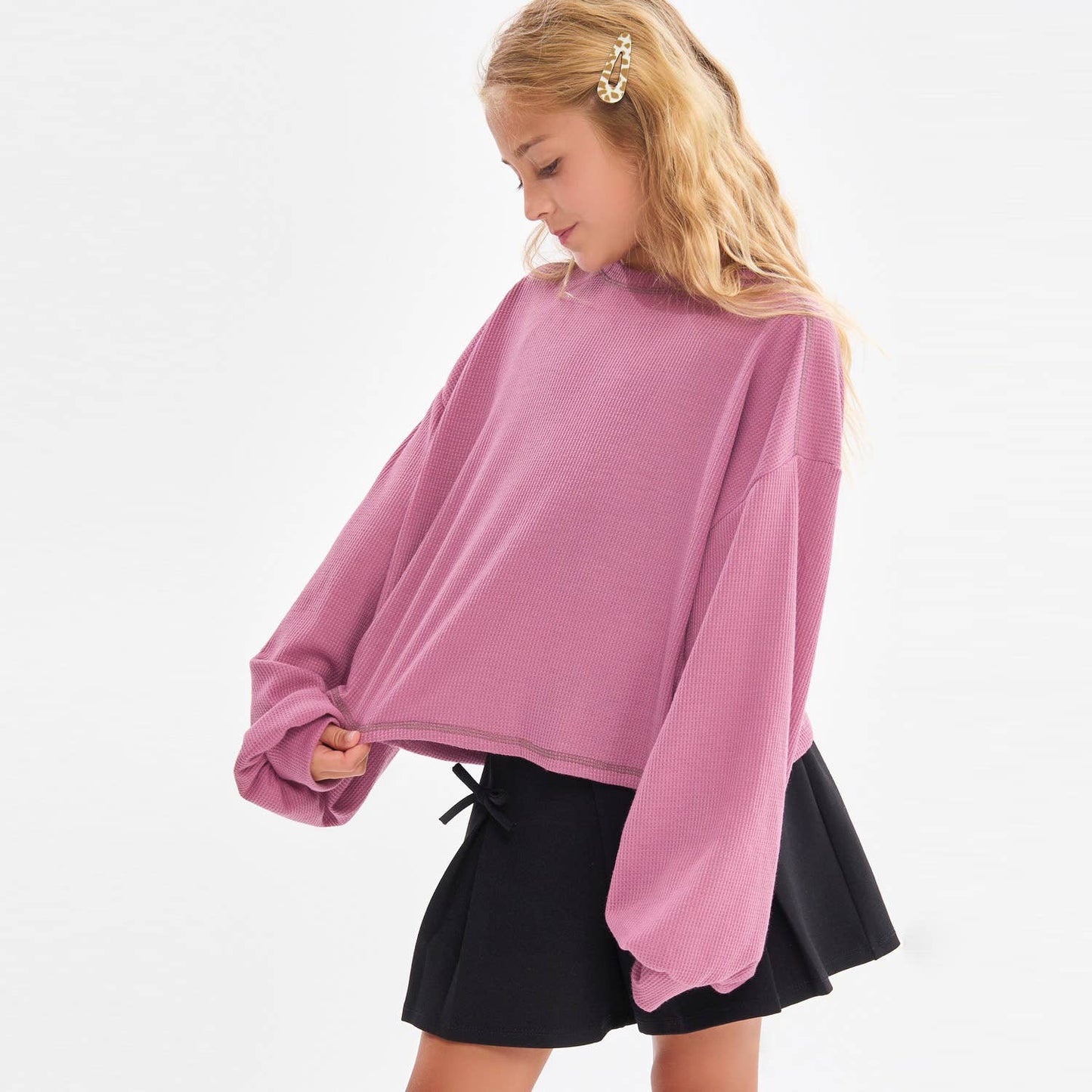 Open Back Thermal Knit Top