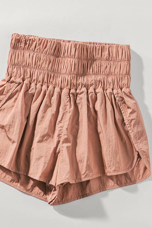 Elastic Quilted Waistband Active Short Pants