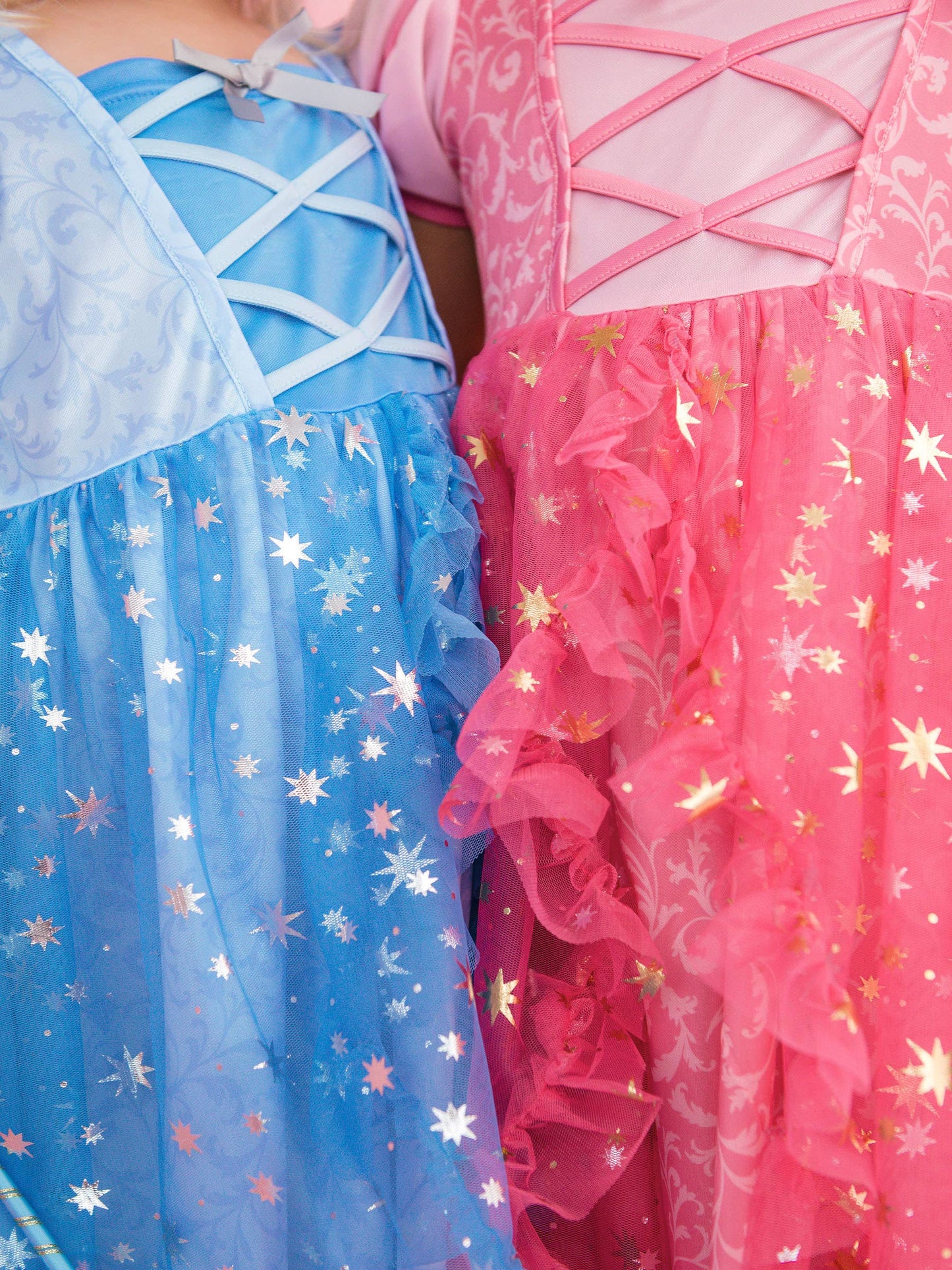 SoftSnooze™ Girls Crystal Blue Princess Bow Dress-Up Nightgown